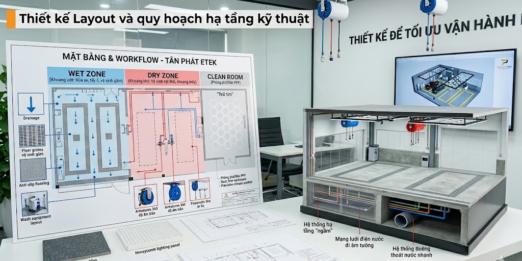 Hình ảnh thiết kế, quy hoạch hạ tầng kỹ thuật trung tâm detailing