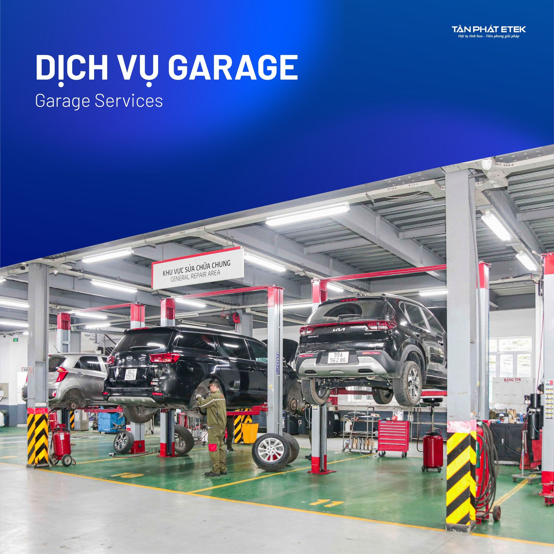 Tân Phát Etek hoạt động trong lĩnh vực Dịch vụ Garage