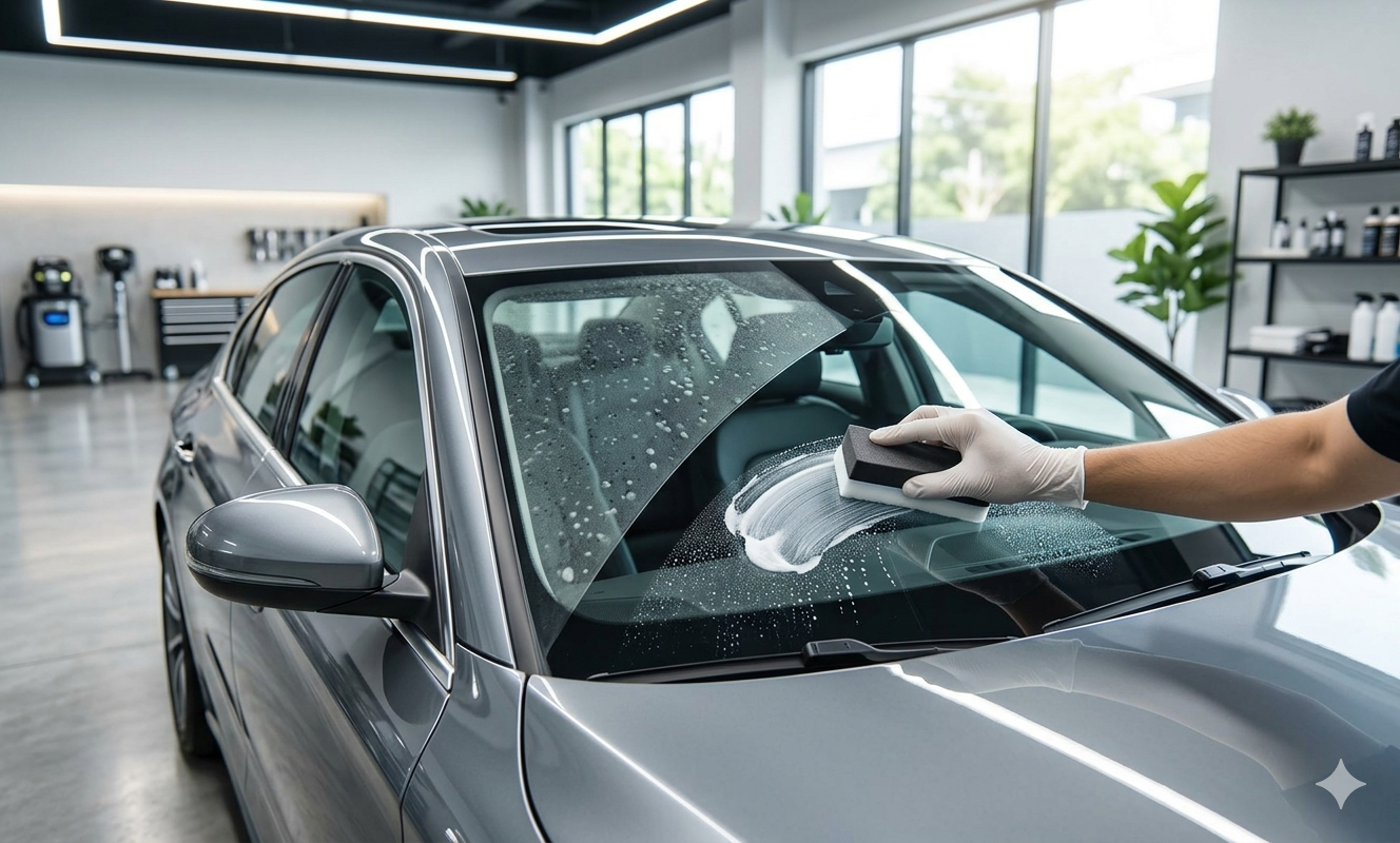 Xử lý ố mốc trên kính lái