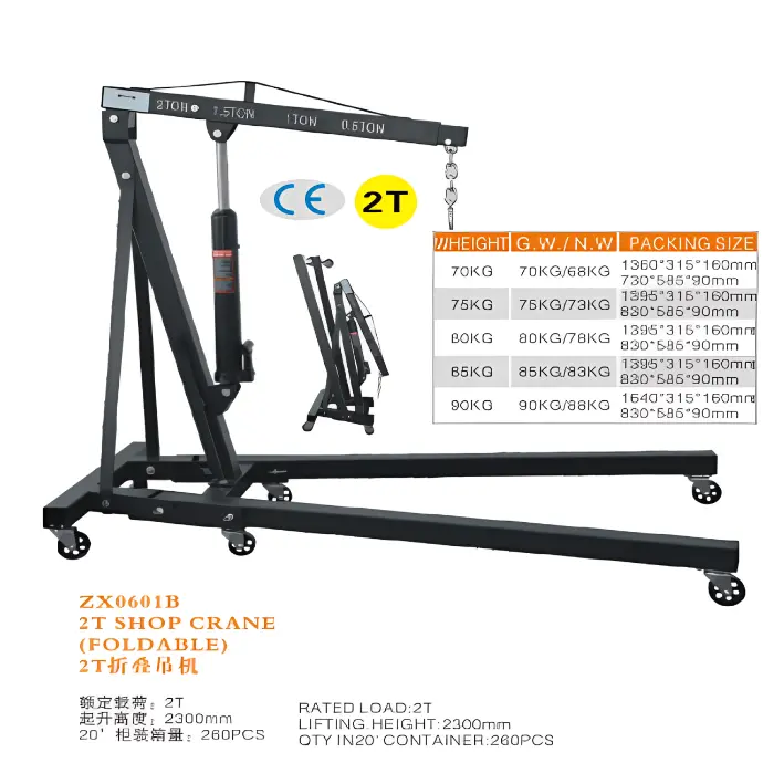 Cẩu móc động cơ 2 tấn (có thể gập lại) - Chuyên dùng cho đào tạo