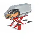 Cầu nâng cắt kéo kiểm tra góc đặt bánh xe 4.3 tấn, Lắp nổi, 3 pha, màu đỏ (chưa bao gồm đĩa lái và bộ phụ kiện)