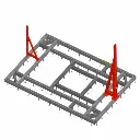 Bệ kéo nắn chìm sàn cho xe con, 4000x6000mm