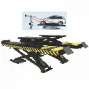 Cầu nâng cắt kéo kiểm tra góc đặt bánh xe 4.5 tấn, lăp chìm, có bàn nâng phụ (3 pha, màu đen RAL 9005, bao gồm đĩa lái)