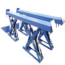 Cầu nâng cắt kéo nâng toàn xe 8 tấn, lắp chìm (3 pha, màu xanh RAL 3166)